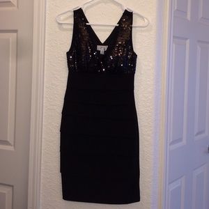 Black sequin dress